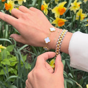 Two-Tone Watch Strap Link Bracelet