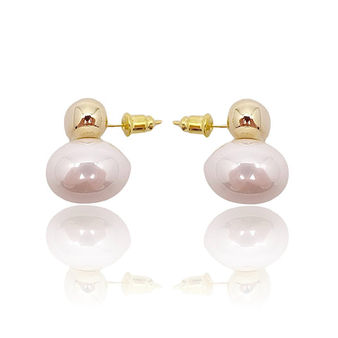  Two-Tone Pearl Earrings, Gold Stud Earrings, Silver Pearl Shape Earrings, Gold Stud Earrings, Pearl Stud Earrings, Two-Tone Stud Earrings, Two-Tone Pearl Earrings, pearl drop earrings, gold pearl drop earrings, silver pearl drop earrings