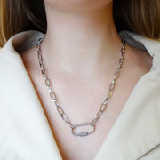Open Carabiner Link Chain Necklace