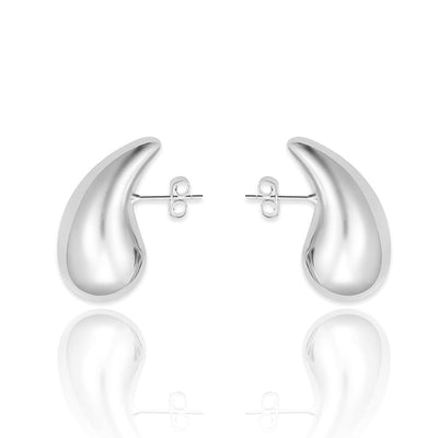 KIKICHIC 18k Gold Chunky Teardrop Stud Earrings, Silver Drop Studs Earrings, Raindrop Luxury Hoops, Large Bottega Stud Earrings Hypoallergenic, Gold Filled Bottega Veneta Earrings, Kylie Kendall Jenner Earrings.