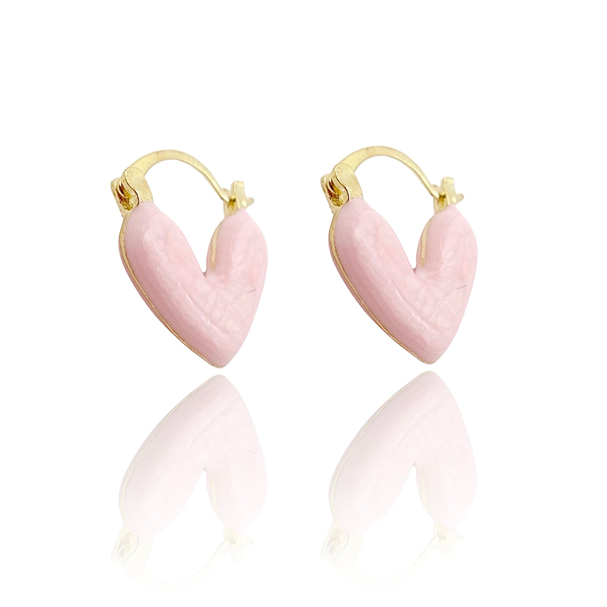 ◆STONEHENgE◆ 14K Heart Earrings SO0363 KIKICHIC | NYC | Stone Heart Hoop Earrings Hypoallergenic in