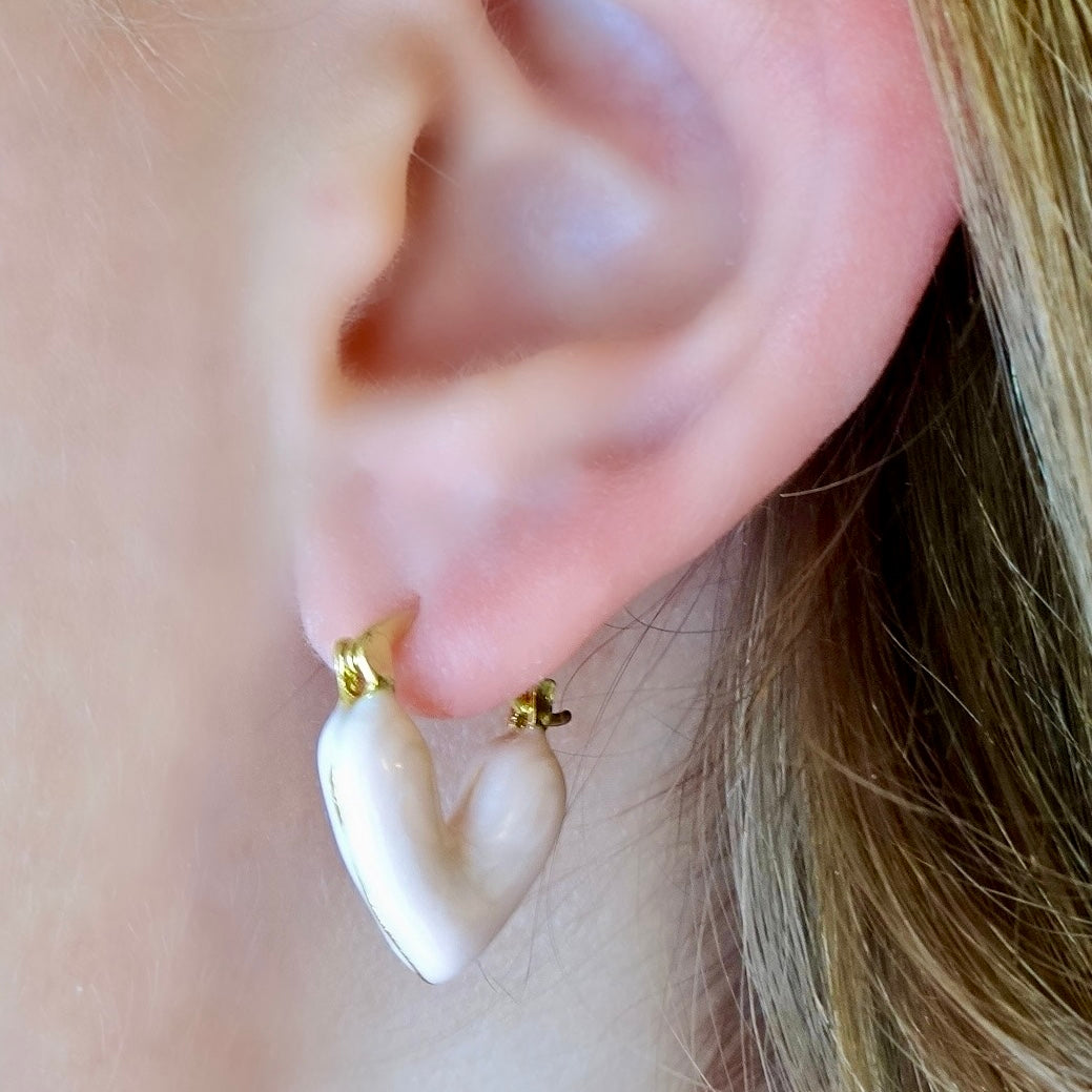 KIKICHIC | NYC | Stone Heart Hoop Earrings Hypoallergenic in
