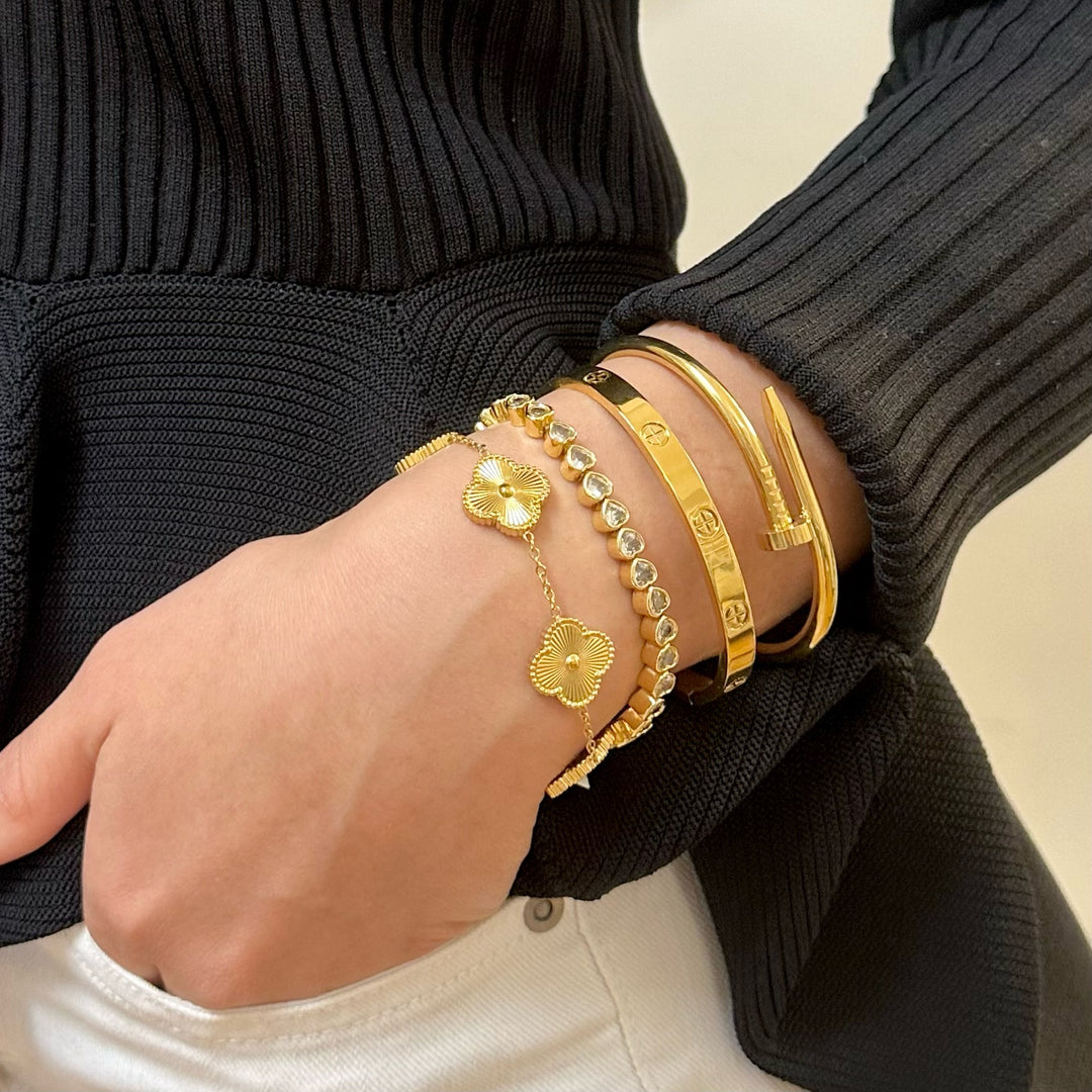 KIKICHIC | NYC | Minimal Nail Bangle Bracelet Stainless Steel in