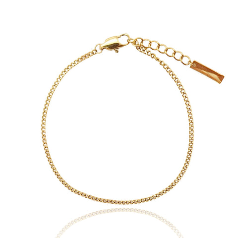 Extra Thin Cuban Chain Bracelet