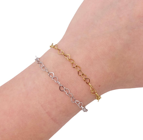 Heart Link Chain Bracelet