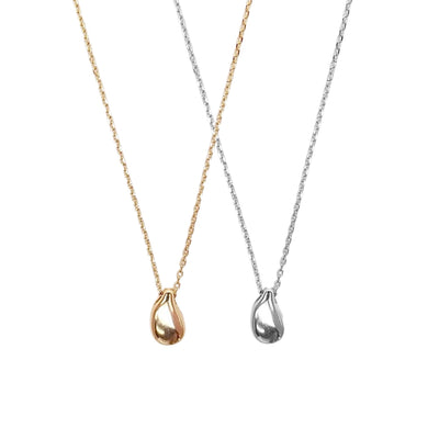 Face Necklace in Gold, Sterling Silver teardrop pendant Necklace, Dainty pebble Necklace 14k Gold, teardrop Necklace Gold, pebble pendant Necklace in Gold, teardrop pendant Necklace Gold, Tiny pebble pendant Necklace, tiny teardrop pendant necklace