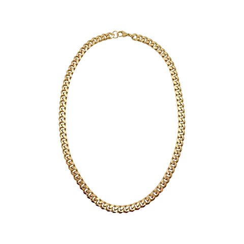 Gold Chunky Cuban Chain Link Necklace in 14k Gold, cuban Curb Link Stacking Necklace Gold Filled, Stainless Steel Thick Silver Cuban Chain Stack Necklace, Chunky Textured Cuban Link Chain Necklace Silver, Thick Curb Cuban Chain Stacking Silver Necklace, cuban Flat Link Chain Gold Filled Stack Necklace, Chunky cuban curb 14k Gold Necklace.