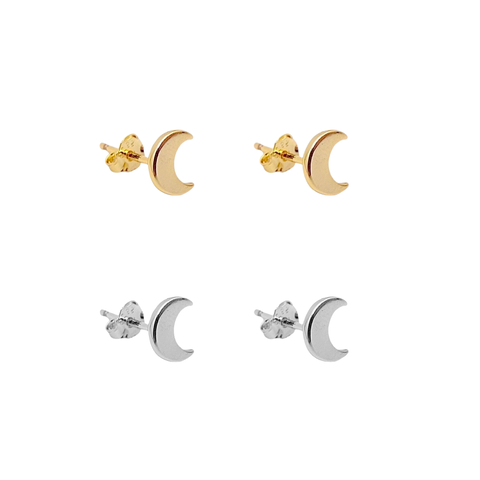 Cartilage Mini Moon Yellow Gold Stud Earrings, Silver Star Tiny Moon Earrings Tragus, Celestial Earrings Helix, Gold Moon Earrings Conch Everyday, Moon Stud Earrings, Mini Moon Stud Earrings. Crescent Moon Stud Earrings 