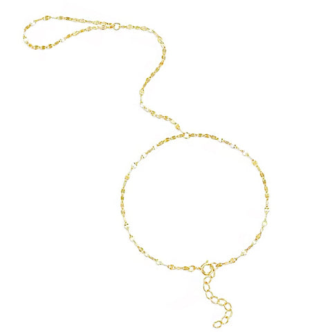 Gold Dapped Hand Chain Bracelet