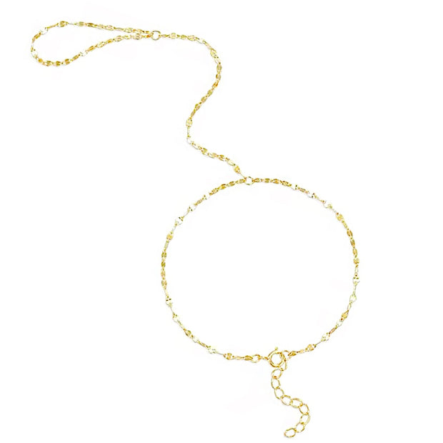Gold Dapped Hand Chain Bracelet