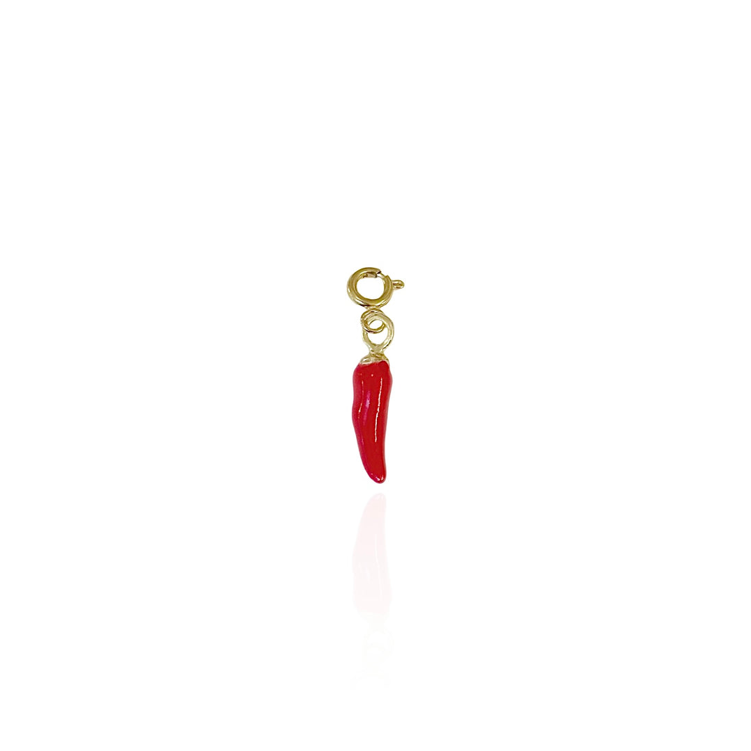 Hot Pepper Charm For Snake Chain Bracelets - Dangle Bead Spacer, Fits Pandora, Chamilia, Biagi, 4.5mm Hole - View #2