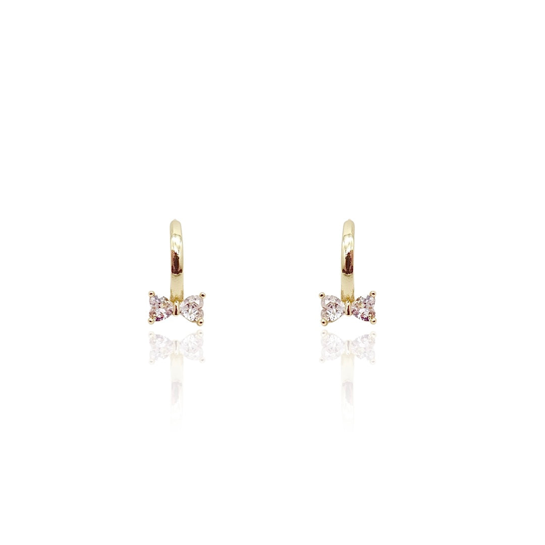 kiki KIKICHIC | NYC | CZ Diamond Leaf Screw Back Stud Earrings