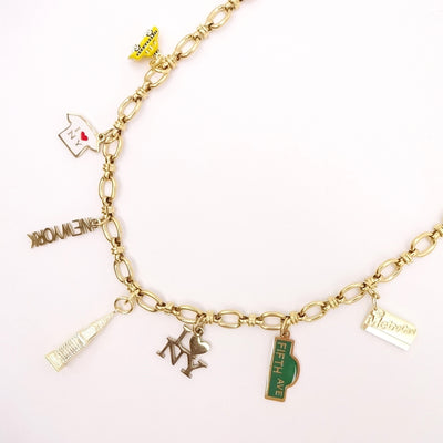 Iconic NYC Charm Necklace in Gold