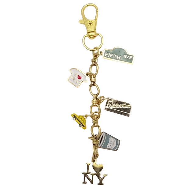 New York Charm Bag Keychain