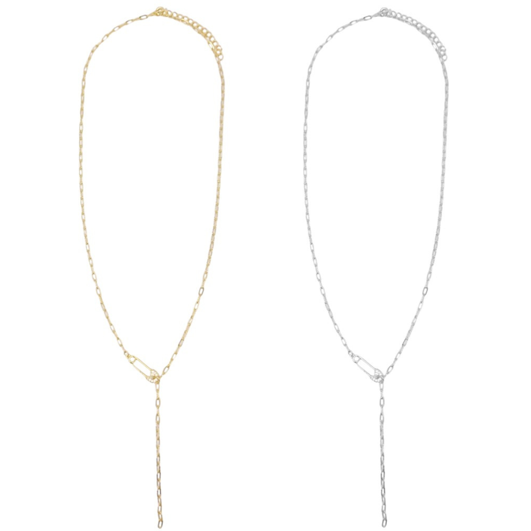KIKICHIC | NYC | Gold CZ Diamond Safety Pin Design Paper