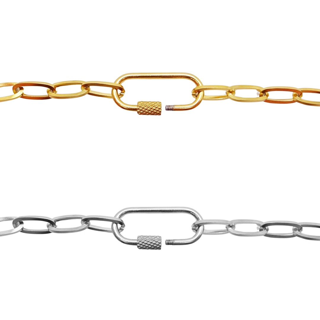 KIKICHIC | NYC | Open and Close Carabiner Paper Clip Link