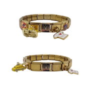 Gold New York Italian Charm Bracelet