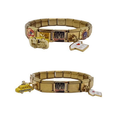 Gold New York Italian Charm Bracelet