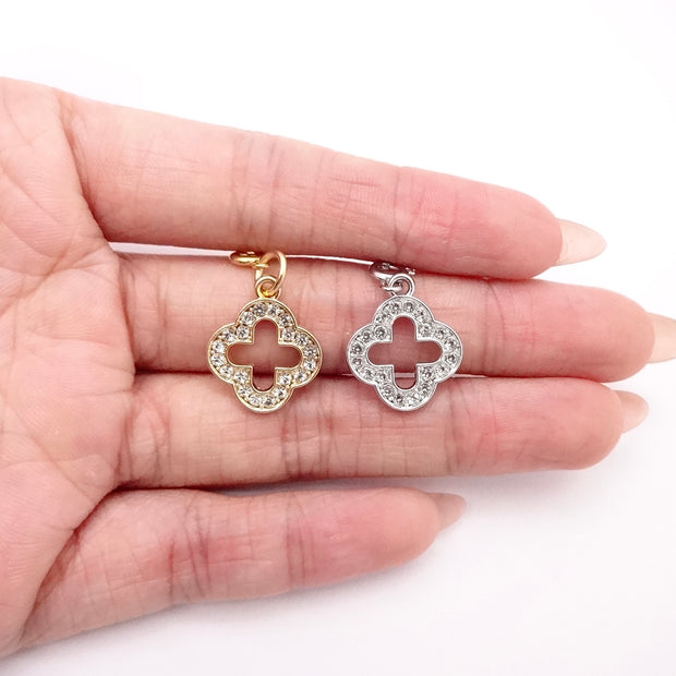 Diamond Clover Charm