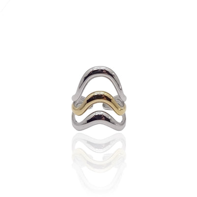 Two-Toned Ripple Ring