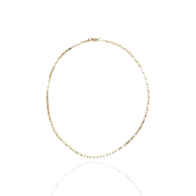 Rectangular Textured Chain Necklace