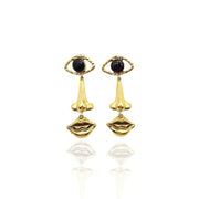 Golden Face Earrings