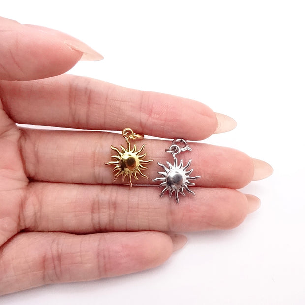 Wavy Sun Charm