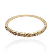 CZ X Knot Bangle Bracelet