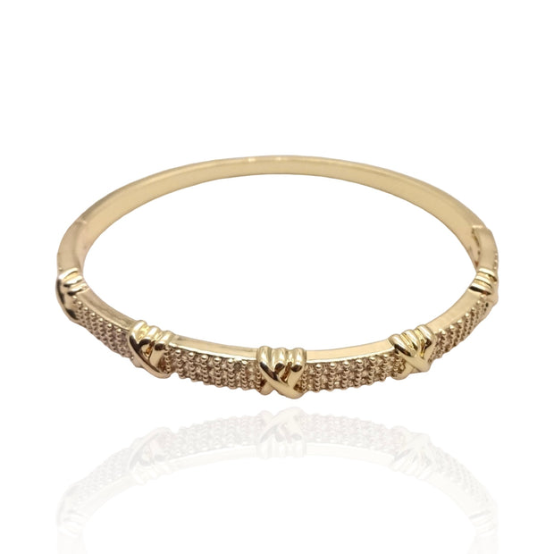 CZ X Knot Bangle Bracelet