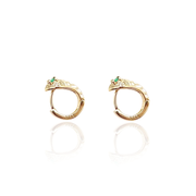 Green-Eyed Snake Earrings