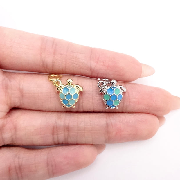 Blue Sea Turtle Charm