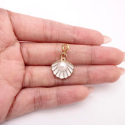 Pearl Clam Shell Charm