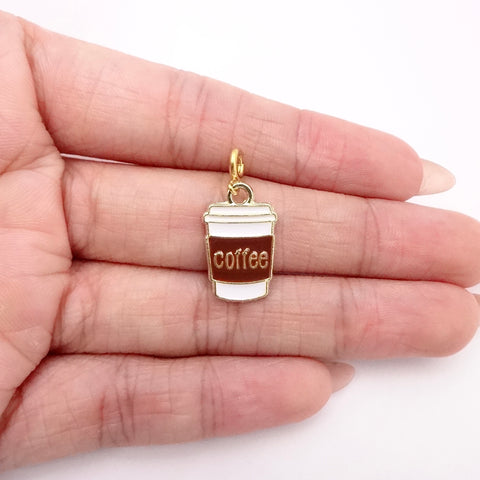 Brown Coffee Cup Charm