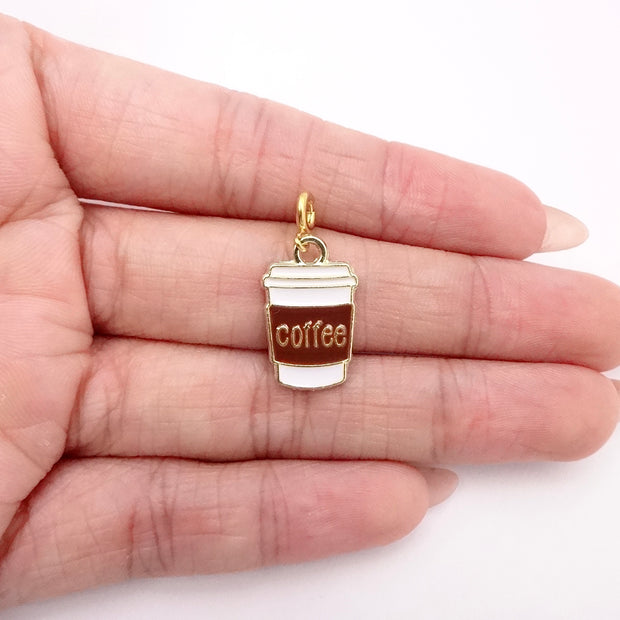 Brown Coffee Cup Charm