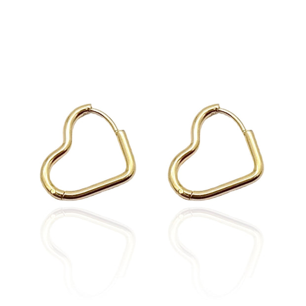 Heart Hoop Earrings