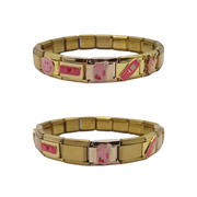 Pink Italian Charm Bracelet