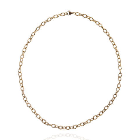 Textured Paper Clip Thick Necklace