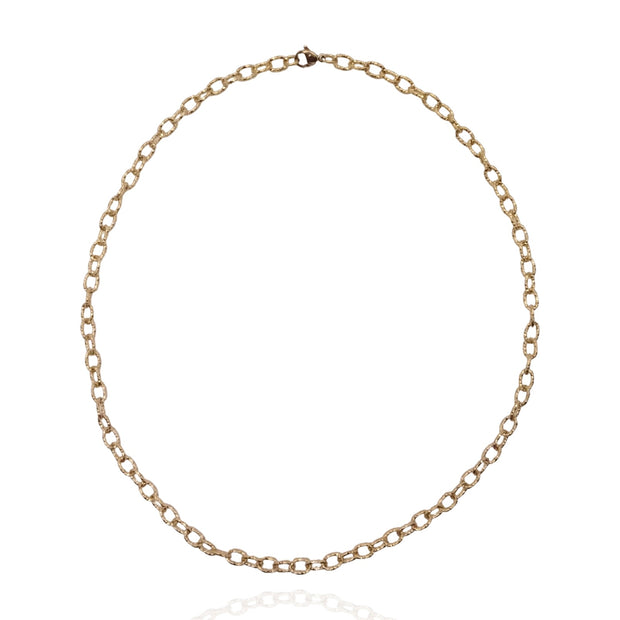 Textured Paper Clip Thick Necklace