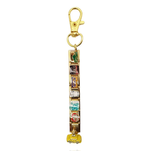 New York Taxi Italian Charm Keychain