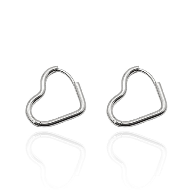 Heart Hoop Earrings