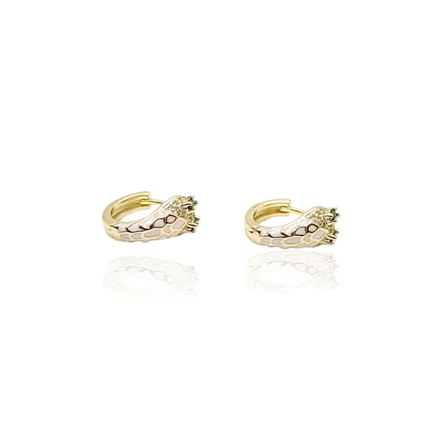 Green-Eyed Snake Earrings