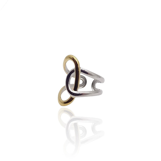 Two-Toned Loop Ring