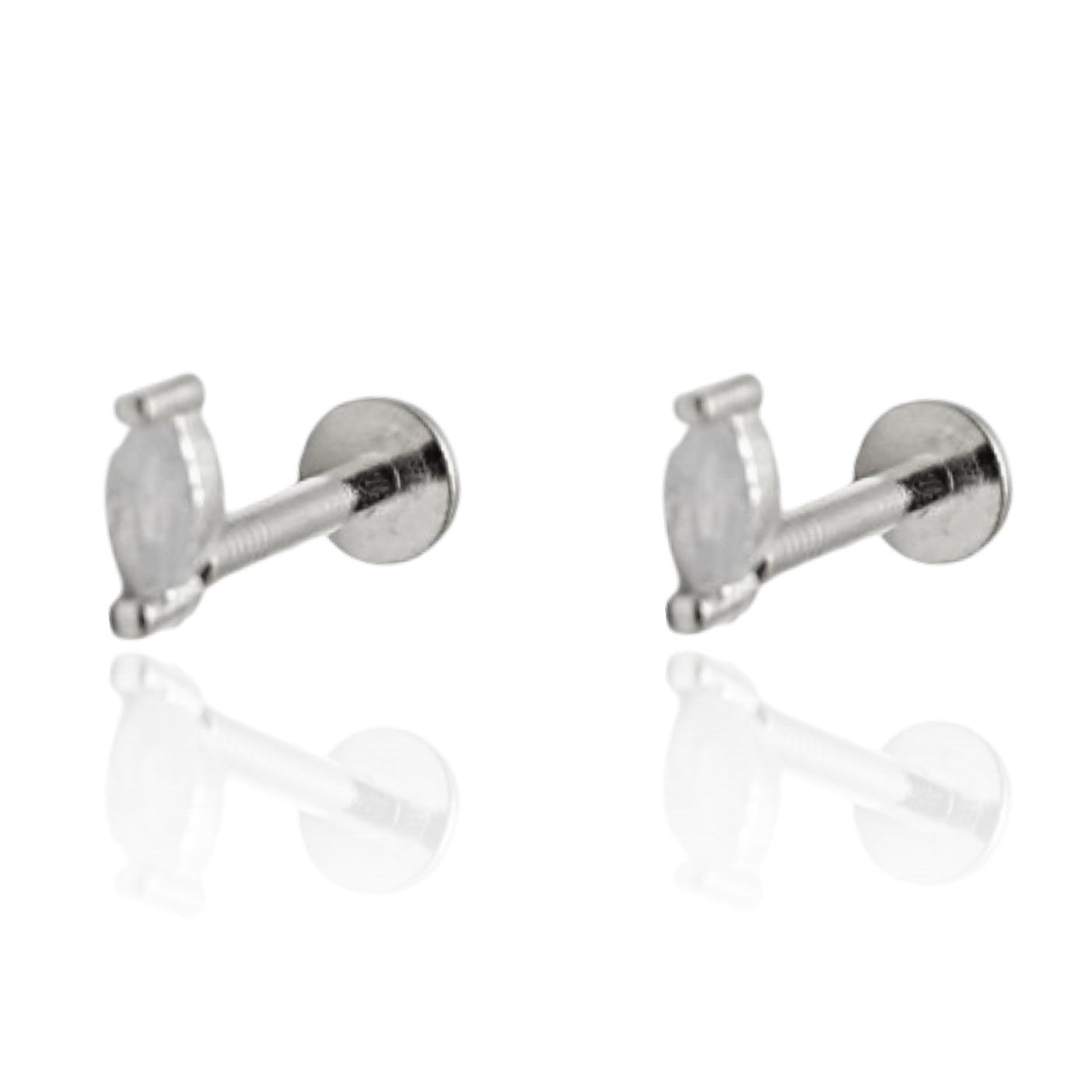 kiki♡ KIKICHIC | NYC | Moonstone Petal Screw Back Stud Earrings