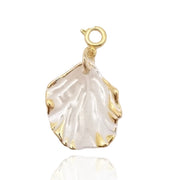 Gold Accent Shell Charm