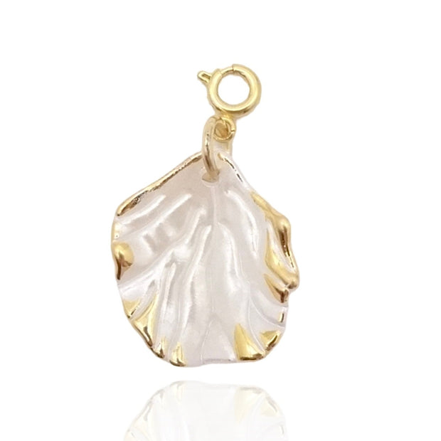 Gold Accent Shell Charm