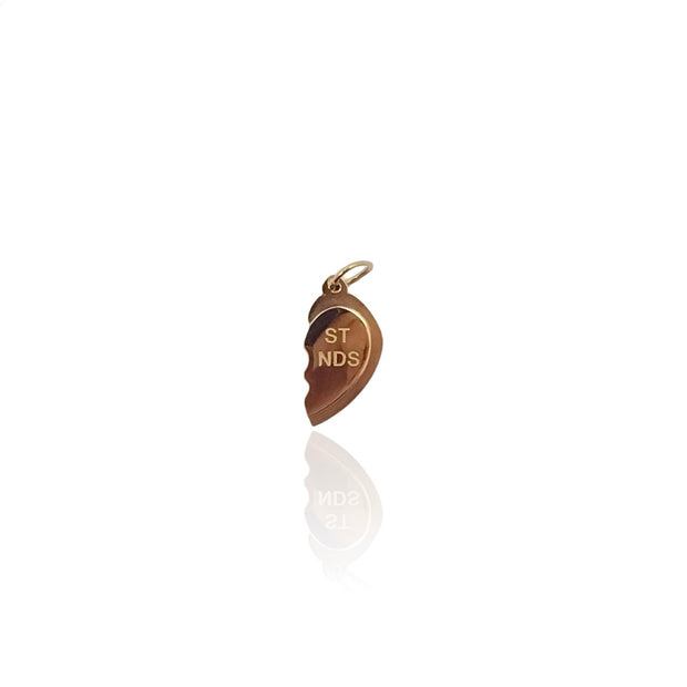 Best Friends Heart Charm