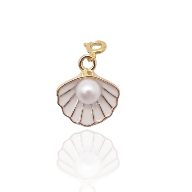 Pearl Clam Shell Charm
