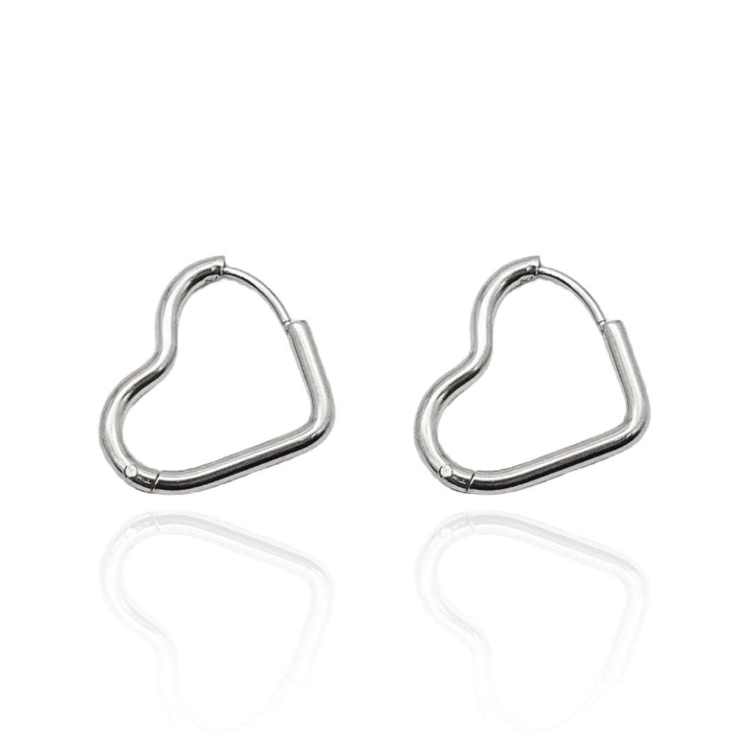 KIKICHIC | NYC | Heart Hoops Earrings in 14k Gold Stainless Steel