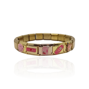 Pink Italian Charm Bracelet