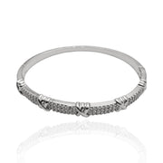 CZ X Knot Bangle Bracelet